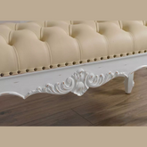 Elegant Crystal Button Tufted Bench